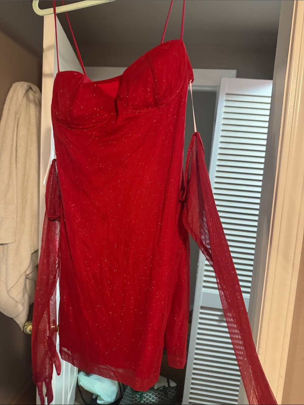 Windsor Red Sparkle Mini Dress